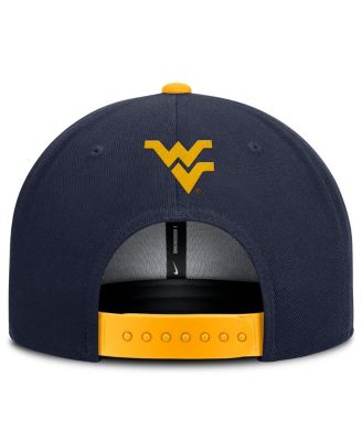Men's Navy/Gold West Virginia Mountaineers 2025 On-Field Patch Pro Dri-FIT Snapback Hat