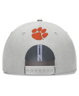 Men's Gray Clemson Tigers 2025 Sideline Dust Pinched Rise Adjustable Hat