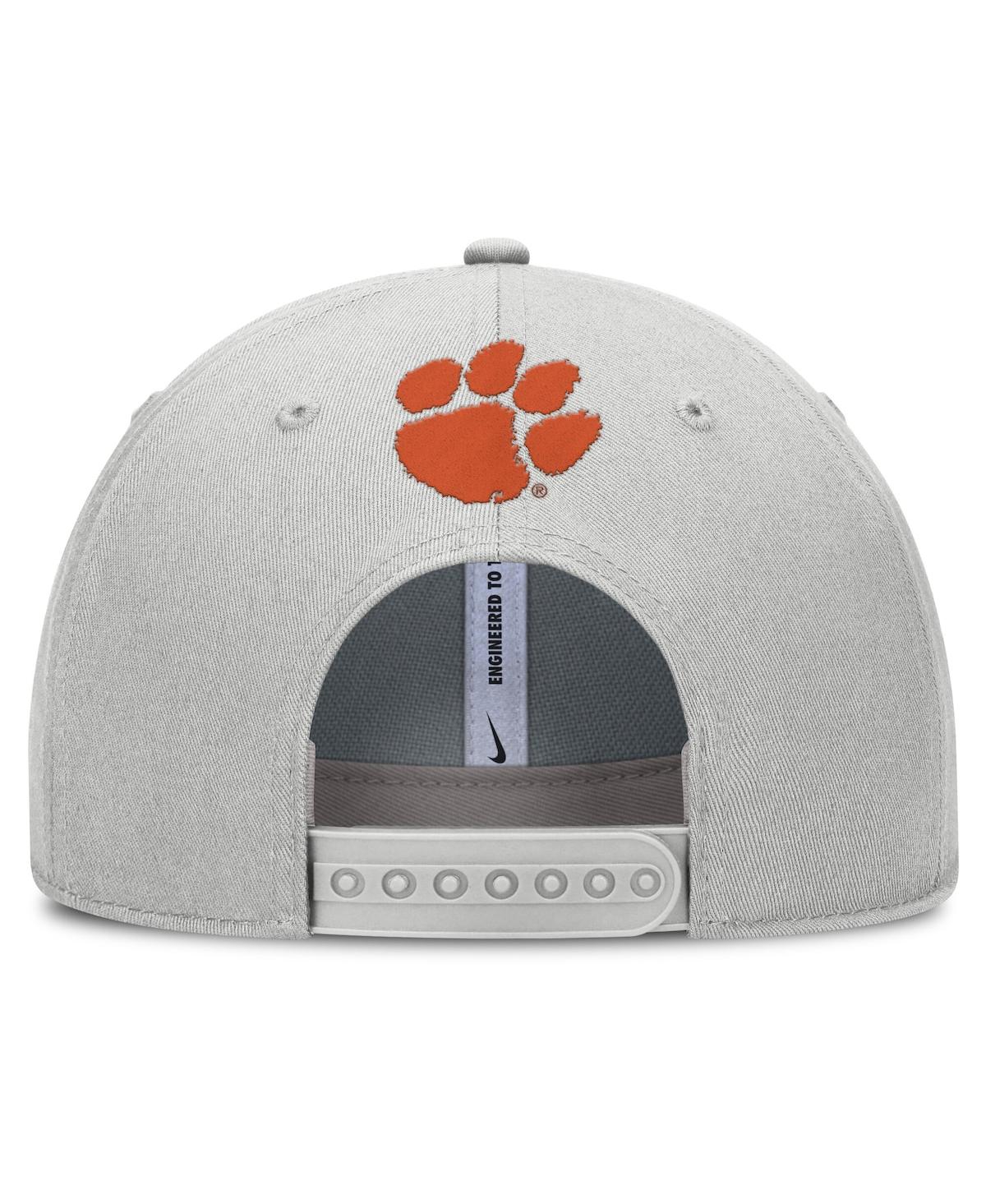 Nike Men's Gray Clemson Tigers 2025 Sideline Dust Pinched Rise Adjustable Hat In Gray