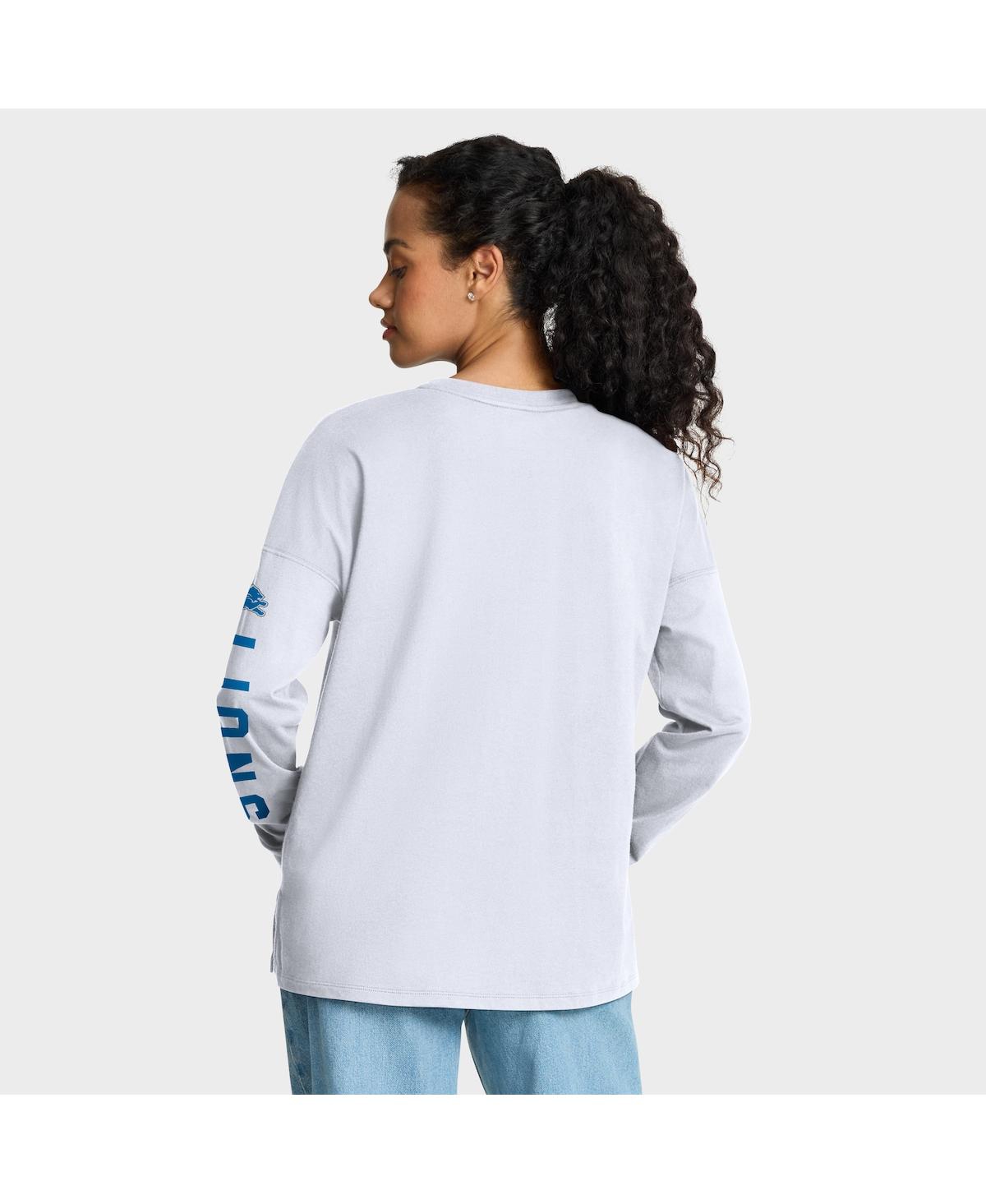 Fanatics Women's White Detroit Lions Hometown Legacy Long Sleeve T-Shirt