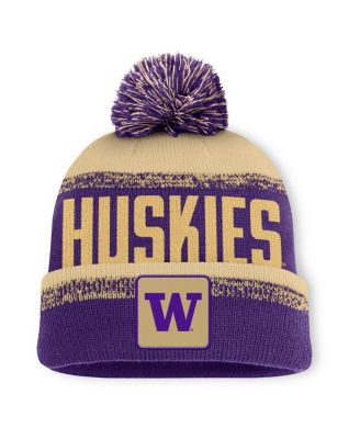 Fanatics - Men's Purple/Gold Washington Huskies Thrive Cuffed with Pom Knit Hat