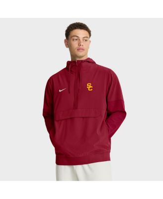 Nike - Men's Cardinal USC Trojans Anorak Half-Zip Hoodie Jacket