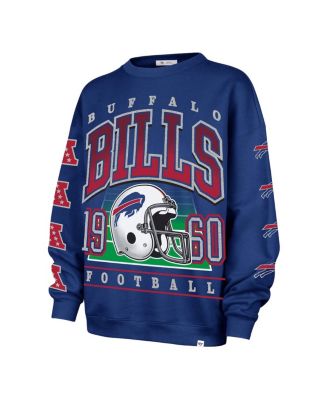 Women's Royal Buffalo Bills Go Big Oversized Pullover Sweatshirt