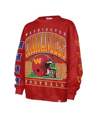 Women's Burgundy Washington Commanders Go Big Oversized Pullover Sweatshirt