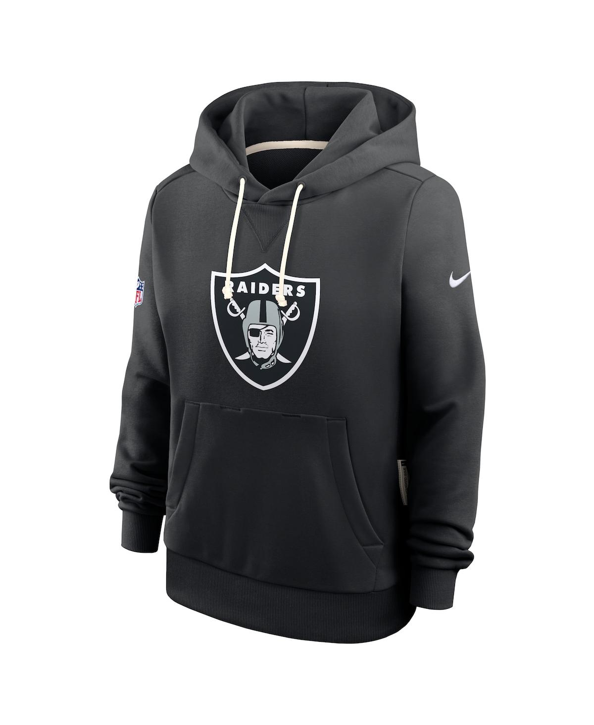Nike Women's Black Las Vegas Raiders Sideline Standard Issue Initial Home Dri-fit Hoodie