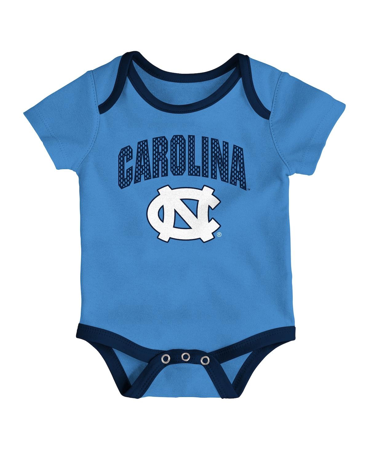 Outerstuff Baby Boys And Girls 3-pack North Carolina Tar Heels All Day Play Bodysuit Set In Multi