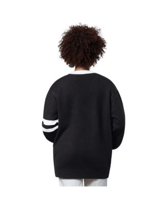 Women's Black Minnesota Vikings Back Shot Button-Up Cardigan Sweater