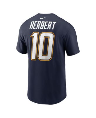 Men's Justin Herbert Navy Los Angeles Chargers Alternate Super Chargers Name Number T-Shirt