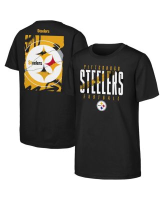 Outerstuff - Big Boys and Girls Black Pittsburgh Steelers Posterize T-shirt