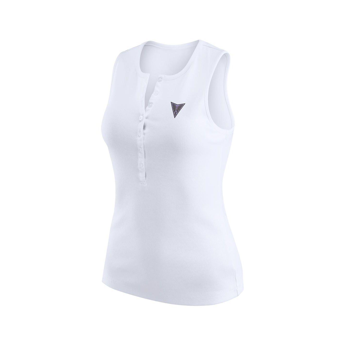 Женский топ WEAR by Erin Andrews White Golden State Valkyries Rib-Knit Henley — фото 2