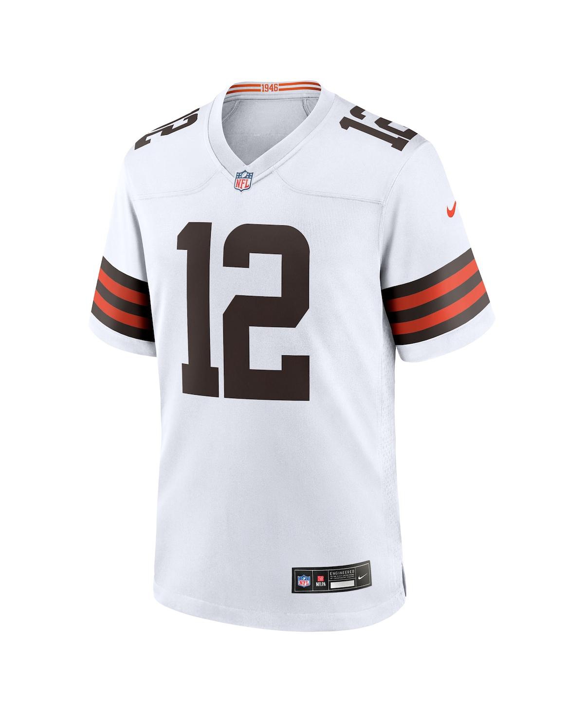 Nike Men's Shedeur Sanders White Cleveland Browns 2025 Nfl Draft Game Jersey