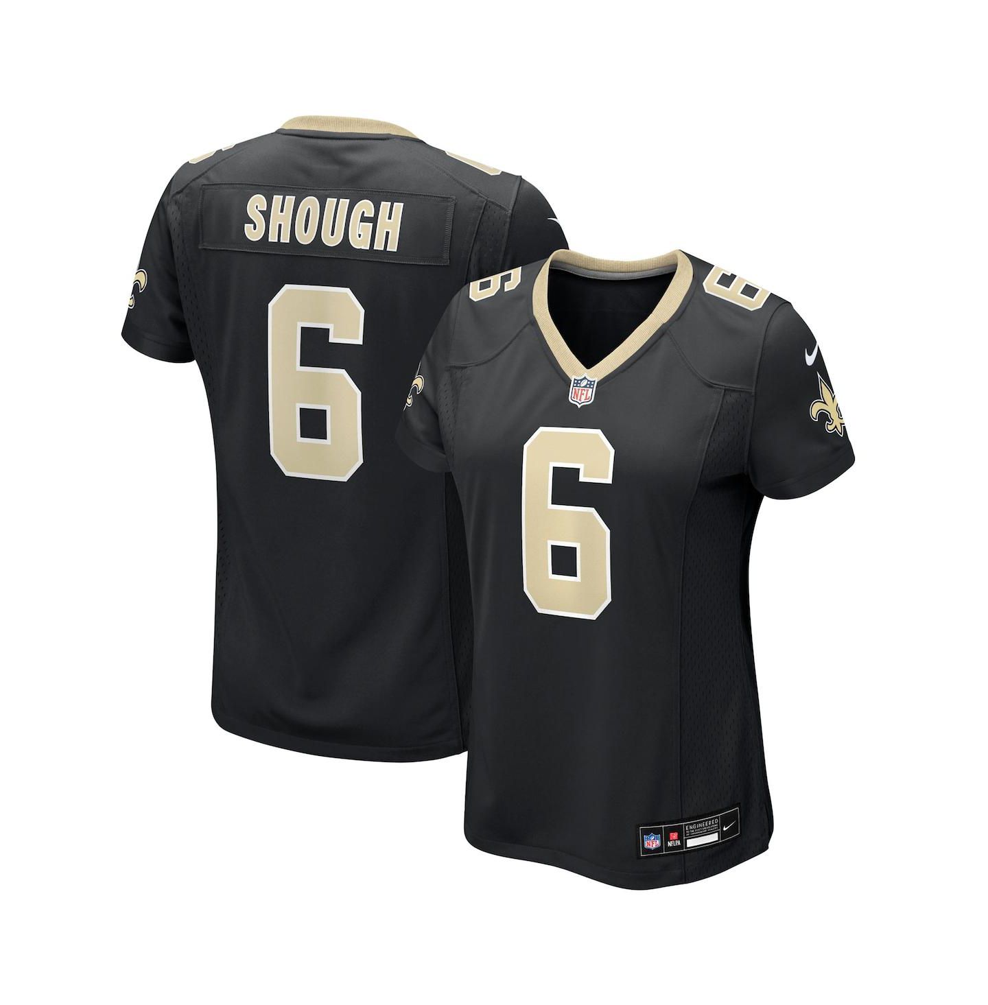 Женский топ Nike Tyler Shough Black New Orleans Saints Game Jersey — фото 1