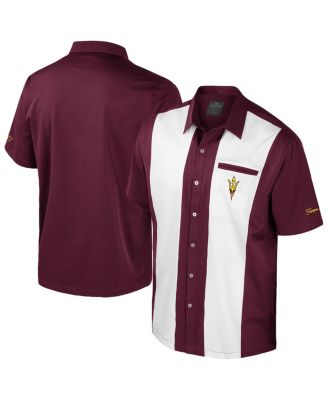 Colosseum - Men's Maroon Arizona State Sun Devils Strike Bowling Button-Up Shirt