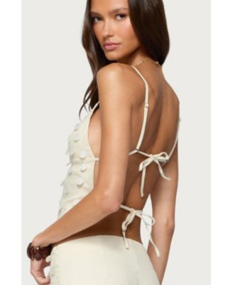 Womens Arielle Iridescent Backless Top