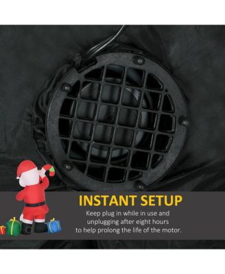 72" Christmas Inflatables Santa Claus with Candy Cane for Yard