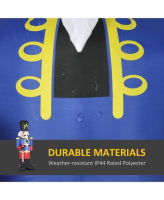 Colorful 8ft Inflatable Nutcracker Soldier with Scepter LED Outdoor Yard