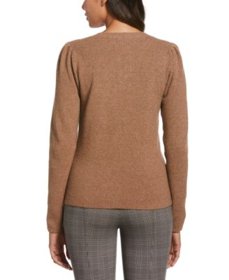 Plus Size Front Lace-Up Long Sleeve Sweater