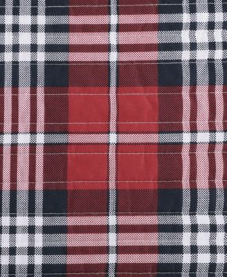 Collegiate Tartan Cotton Reversible 3-Pc. Quilt Set, Full/Queen