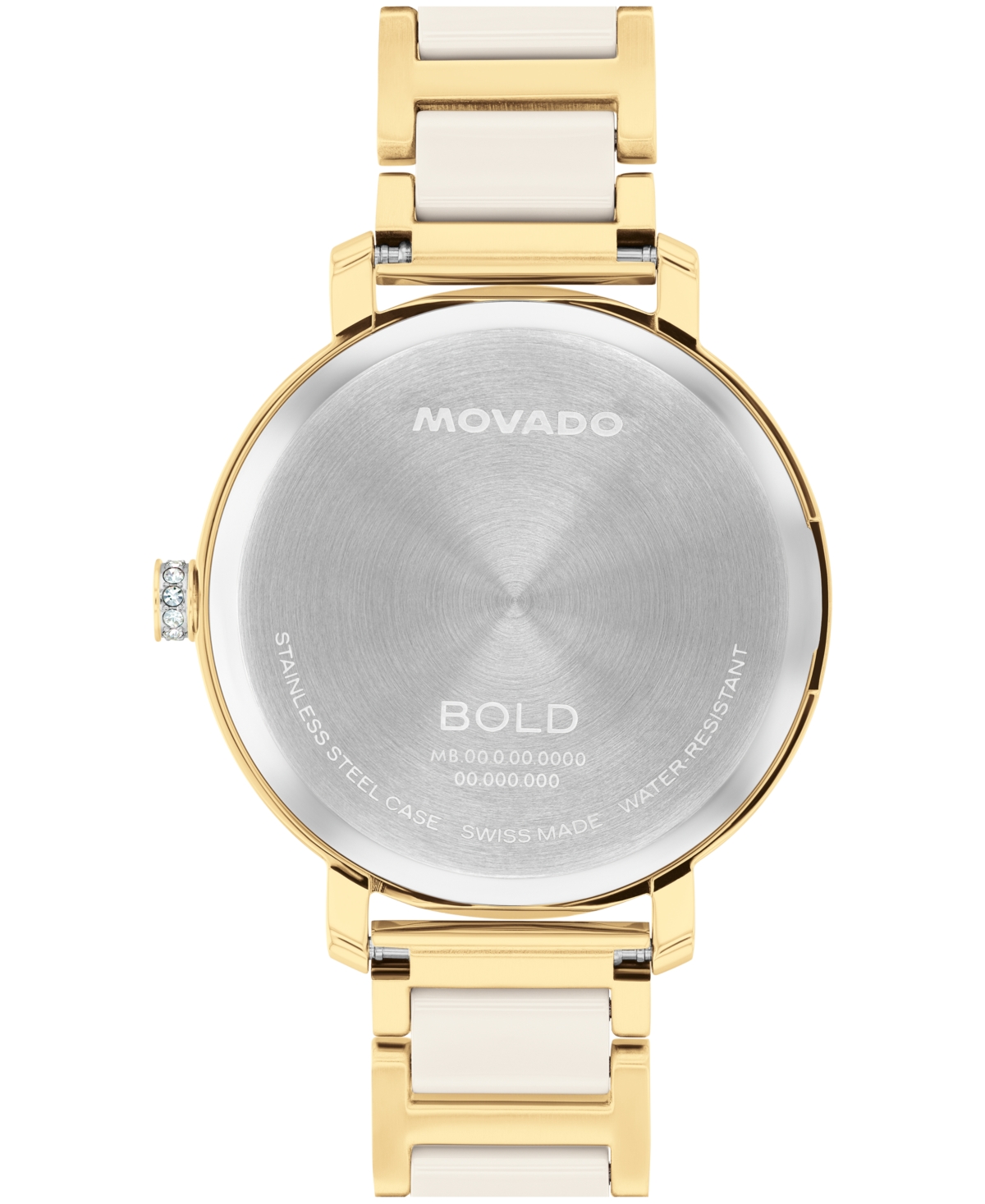 Movado Women's Bold Evolution 2.0 Swiss Quartz Light Gold Steel Taupe Ceramic Watch, 34mm In Multi