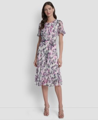 DKNY - Women's Printed Midi Dress