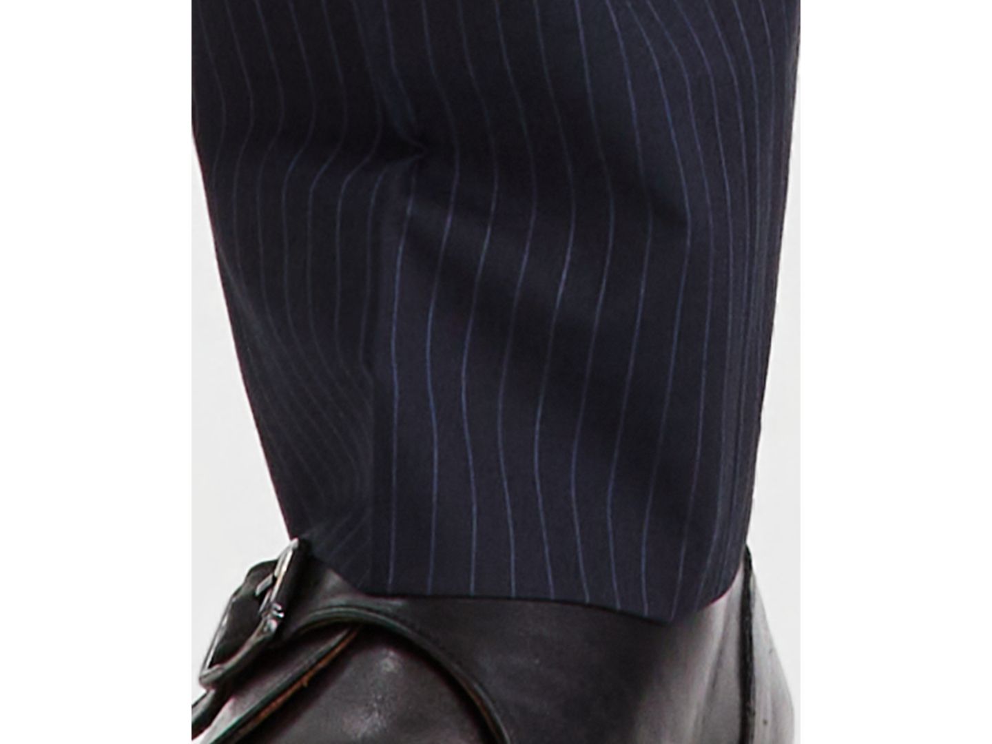 Мужские брюки Kenneth Cole Reaction Slim-Fit Techni-Cole Pinstripe Suit Separate, цвет: Тёмно-синий — фото 6
