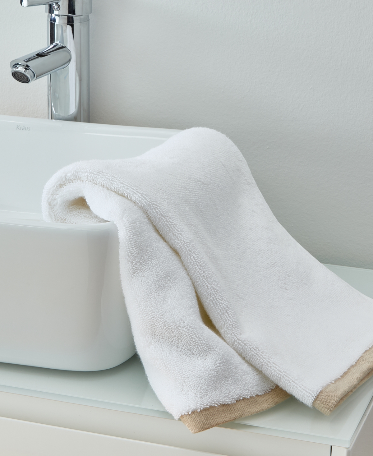 Hotel Collection Linea Cotton Hand Towel, 20" X 30" In White
