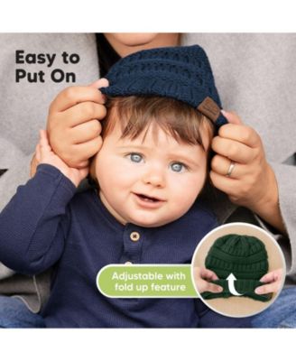 3pk Warmzy Baby Beanies, 0-36 months Baby Hats, Baby Winter Hat for Newborn, Infant, Toddlers, Boys, Girls