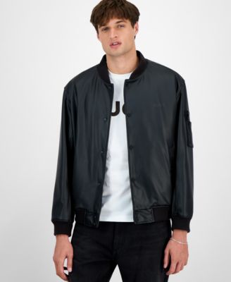 Men's Balamo Faux Leather Bomber Jacket