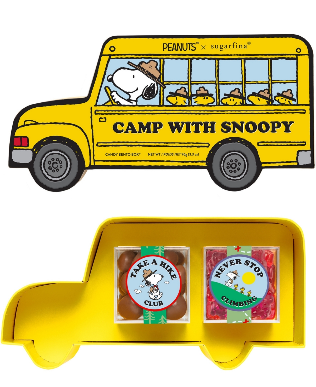 Sugarfina Camp With Snoopy Bento Box Peanuts, 2 Pack In Transparent