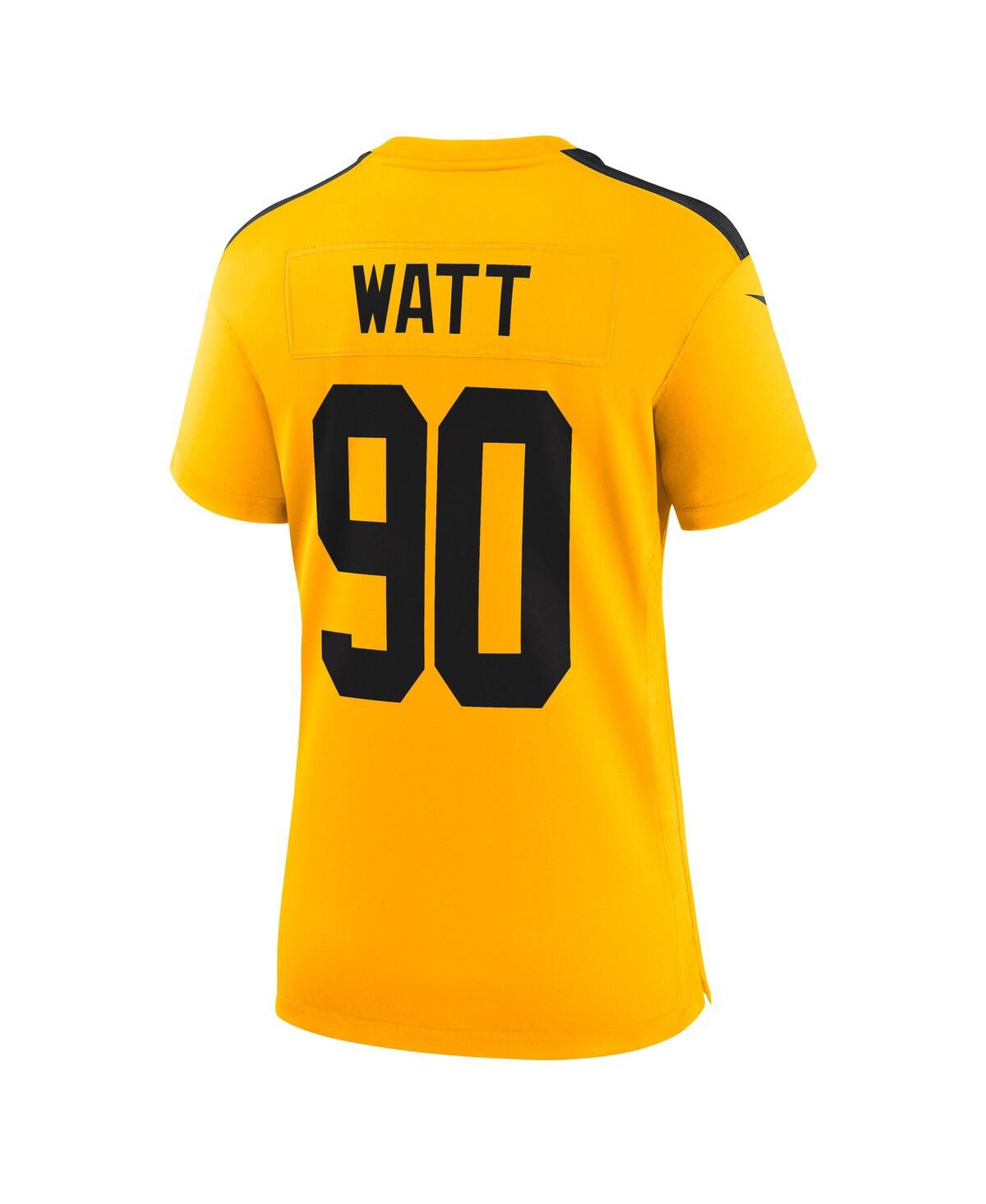 Nike T.j. Watt Gold Pittsburgh Steelers Alternate 1933 Throwback Legend Player Performance Top In Yellow