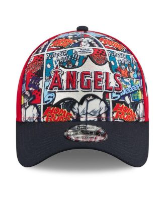 Men's Red/Navy Los Angeles Angels 2025 MLB Diamond Hero Edition A-Frame 9FORTY Adjustable Hat