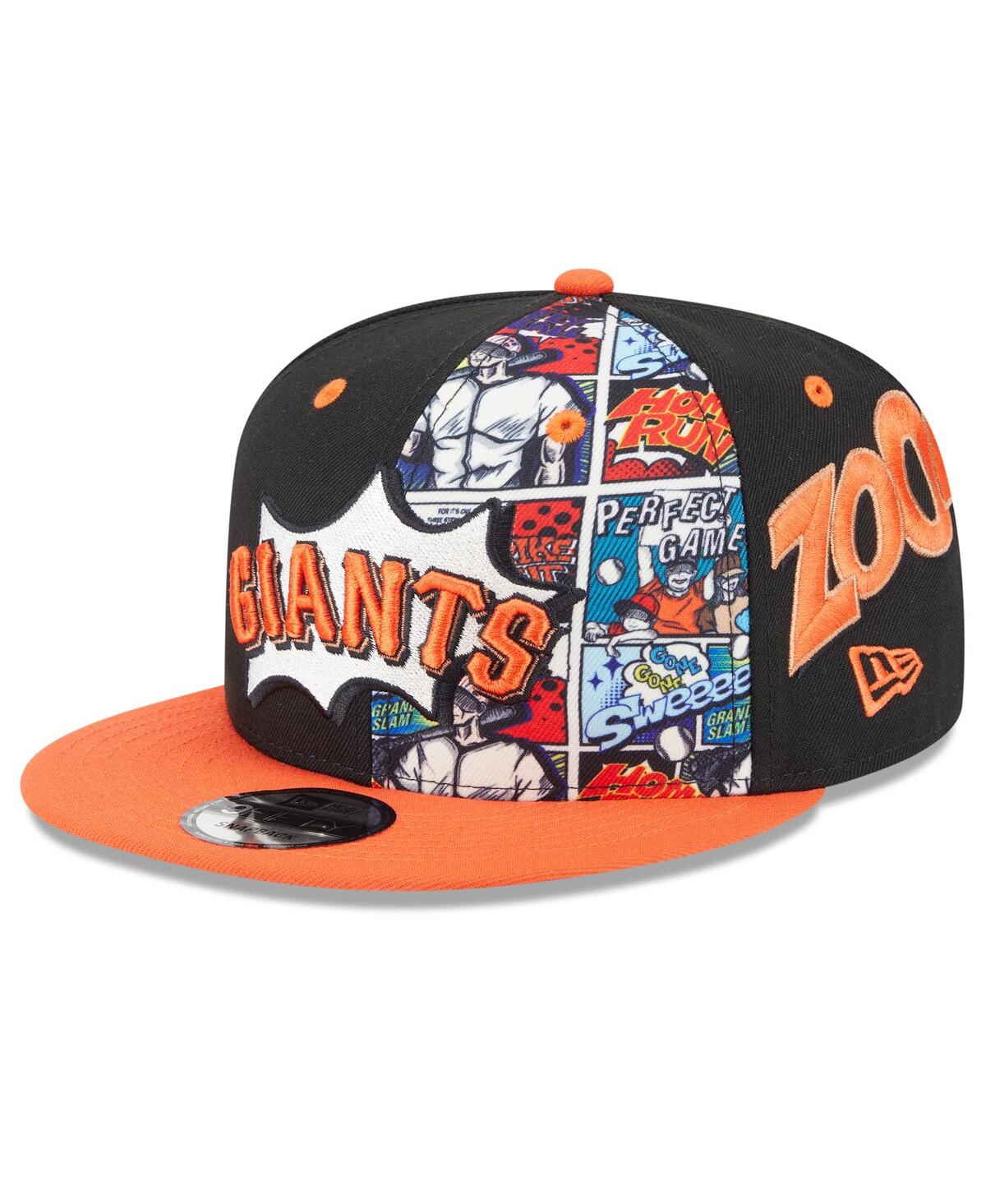 New Era Big Boys And Girls Black/orange San Francisco Giants 2025 Mlb Diamond Hero Edition 9fifty Snapback H In Multi