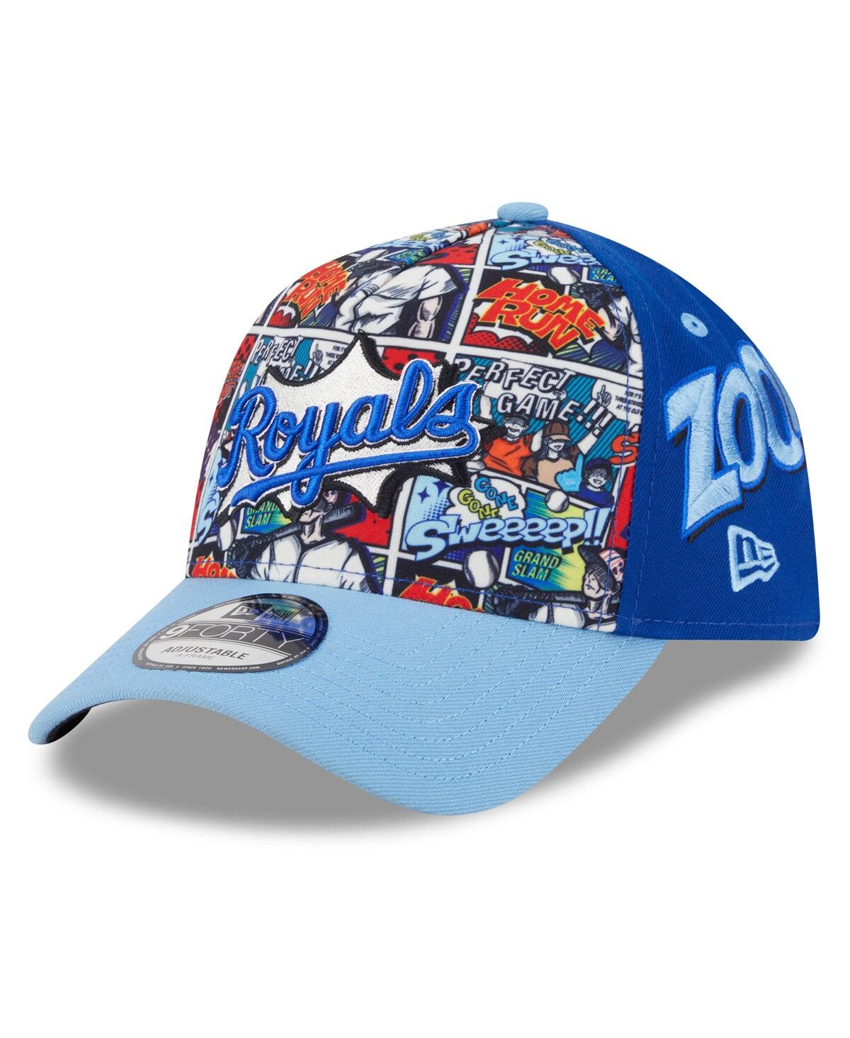 New Era Big Boys And Girls Royal/light Blue Kansas City Royals 2025 Mlb Diamond Hero Edition A-frame 9forty  In Multi