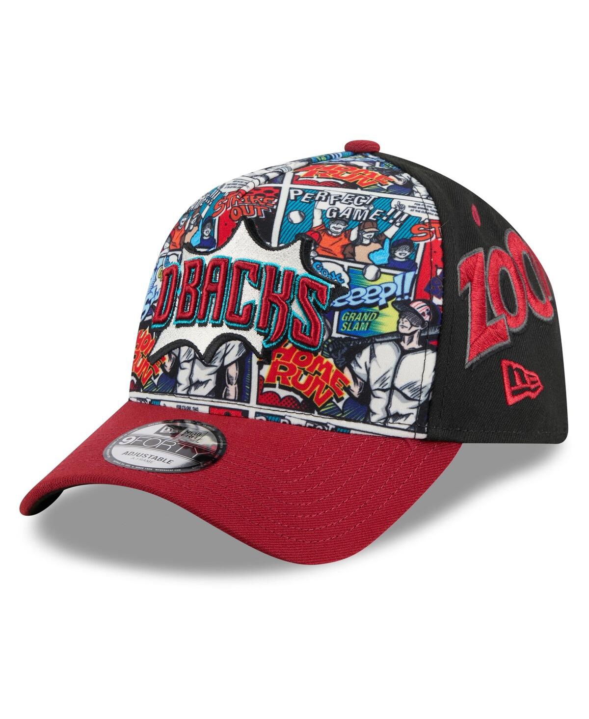 New Era Big Boys And Girls Black/red Arizona Diamondbacks 2025 Mlb Diamond Hero Edition A-frame 9forty Adjus In Multi