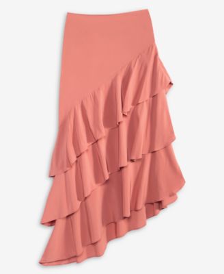 Women's Asymmetrical Ruffle Midi Skirt, Macy's Exclusive