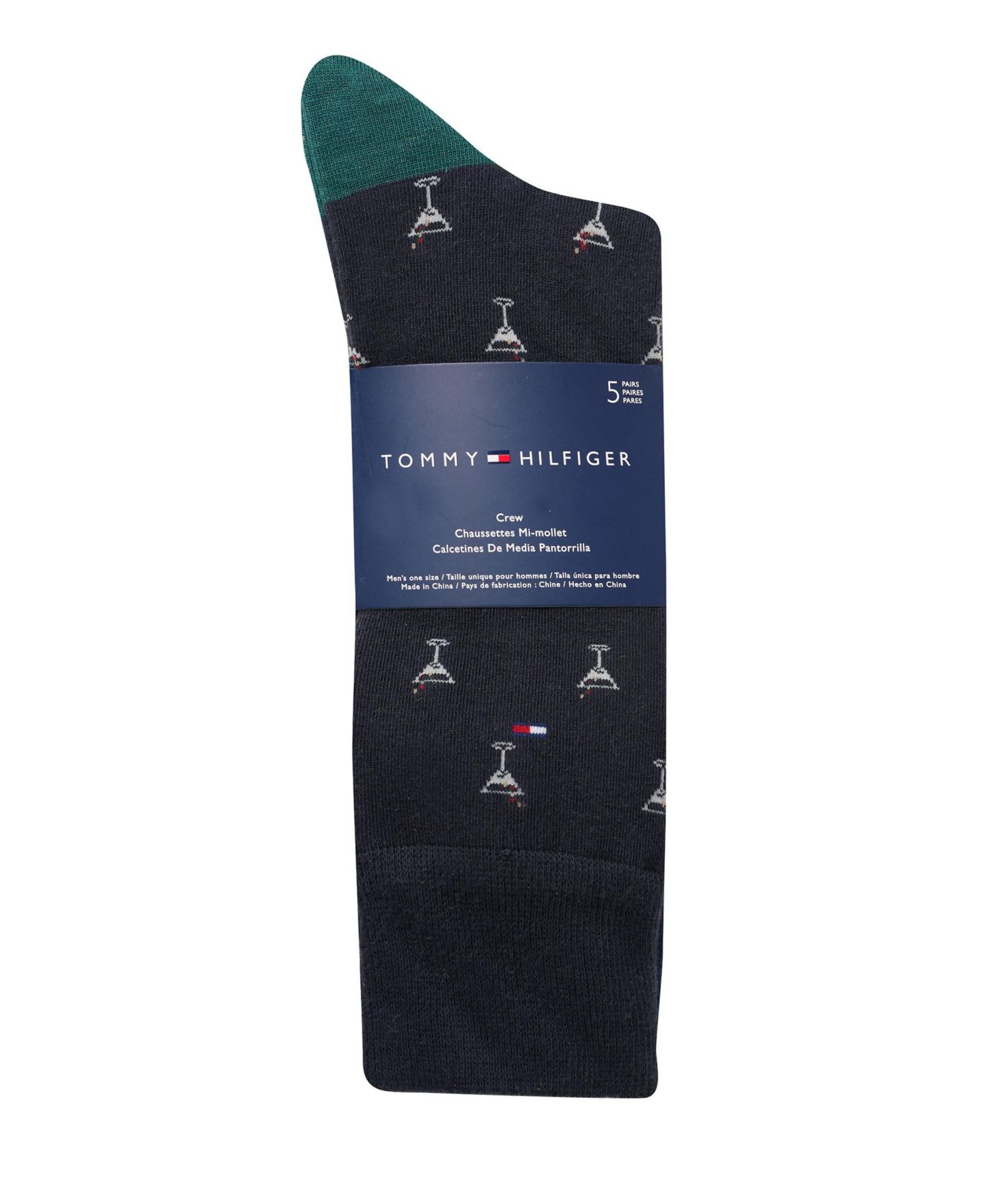Носки для мужчин, 5 шт. — Tommy Hilfiger, цвет: Чёрный / Синий — фото 3