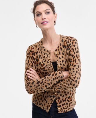 Women's Animal-Print Cardigan, Macy's Exclusive
