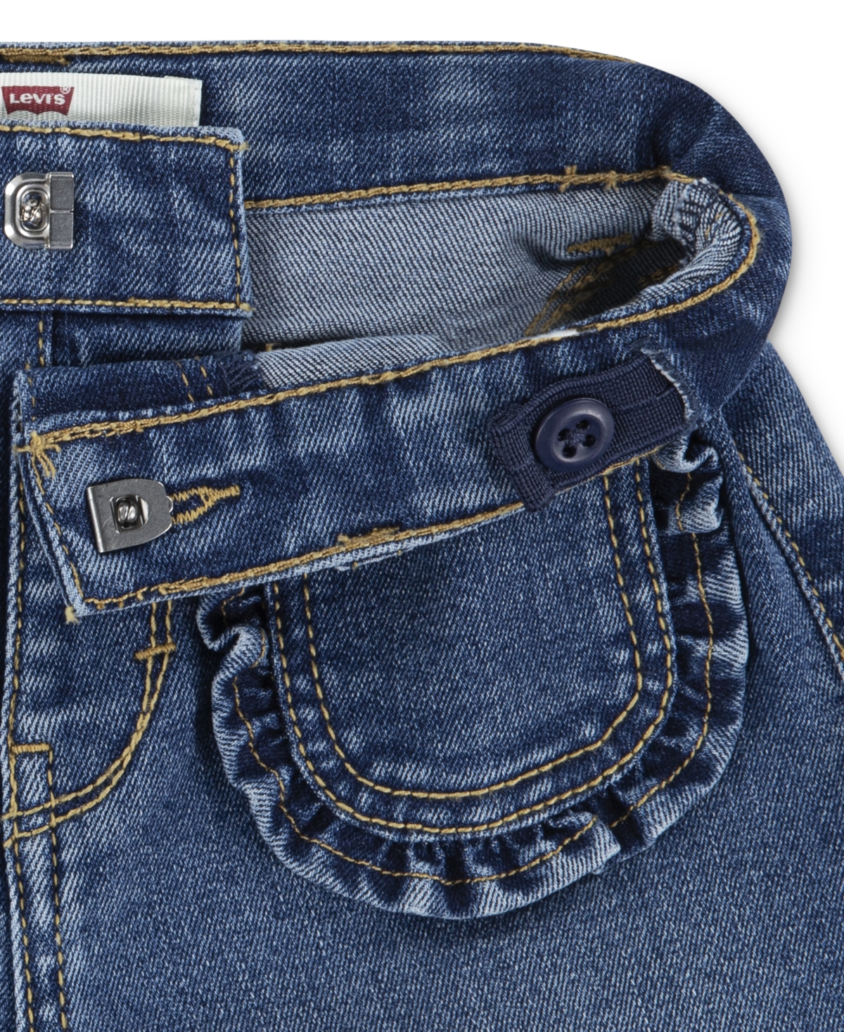 Levi's Baby Girls Bear Graphic Top And Wide-leg Jeans, 2 Piece Set In Multi