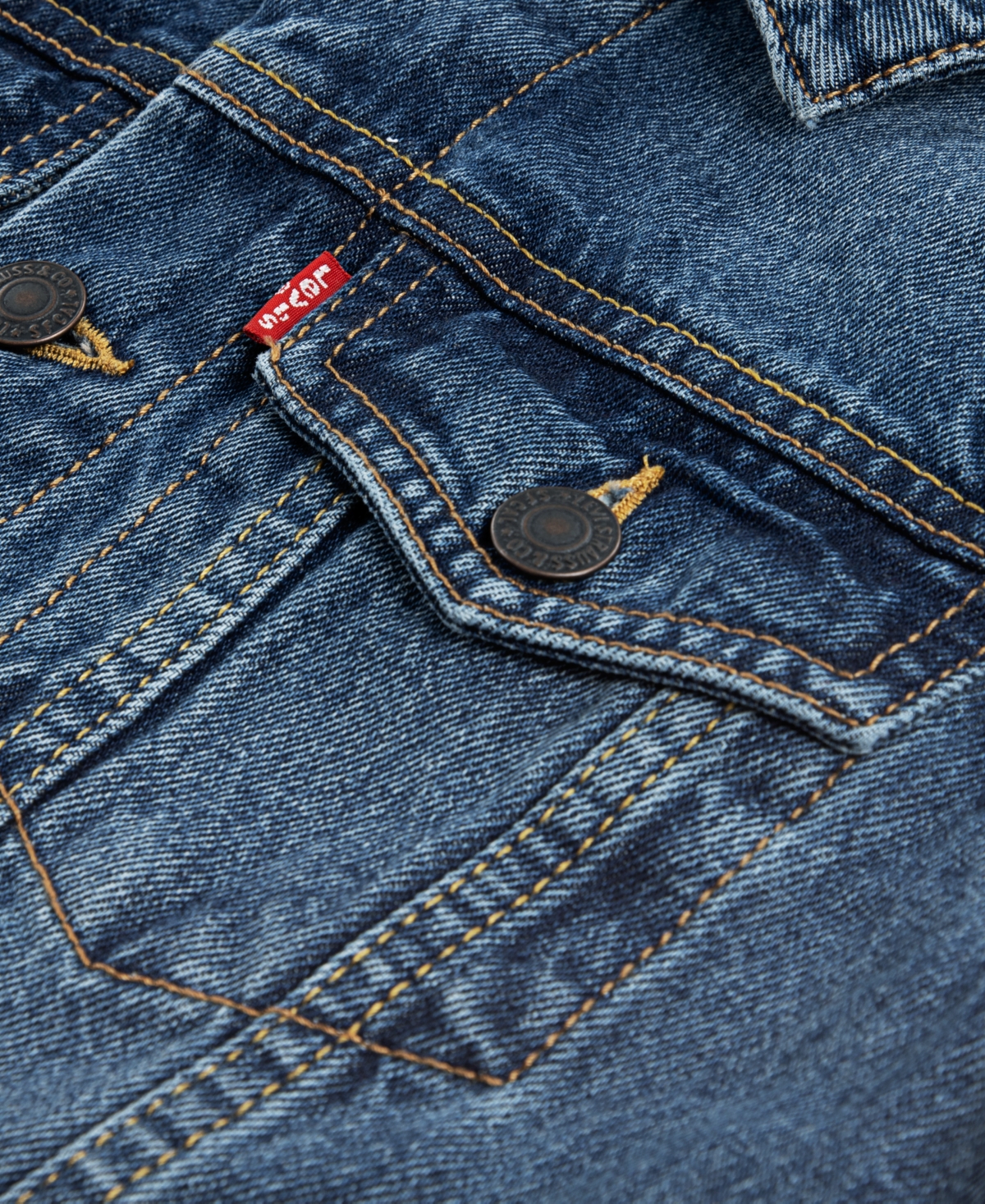 Levi's Blue Jacket For Kids With Logo In Blue