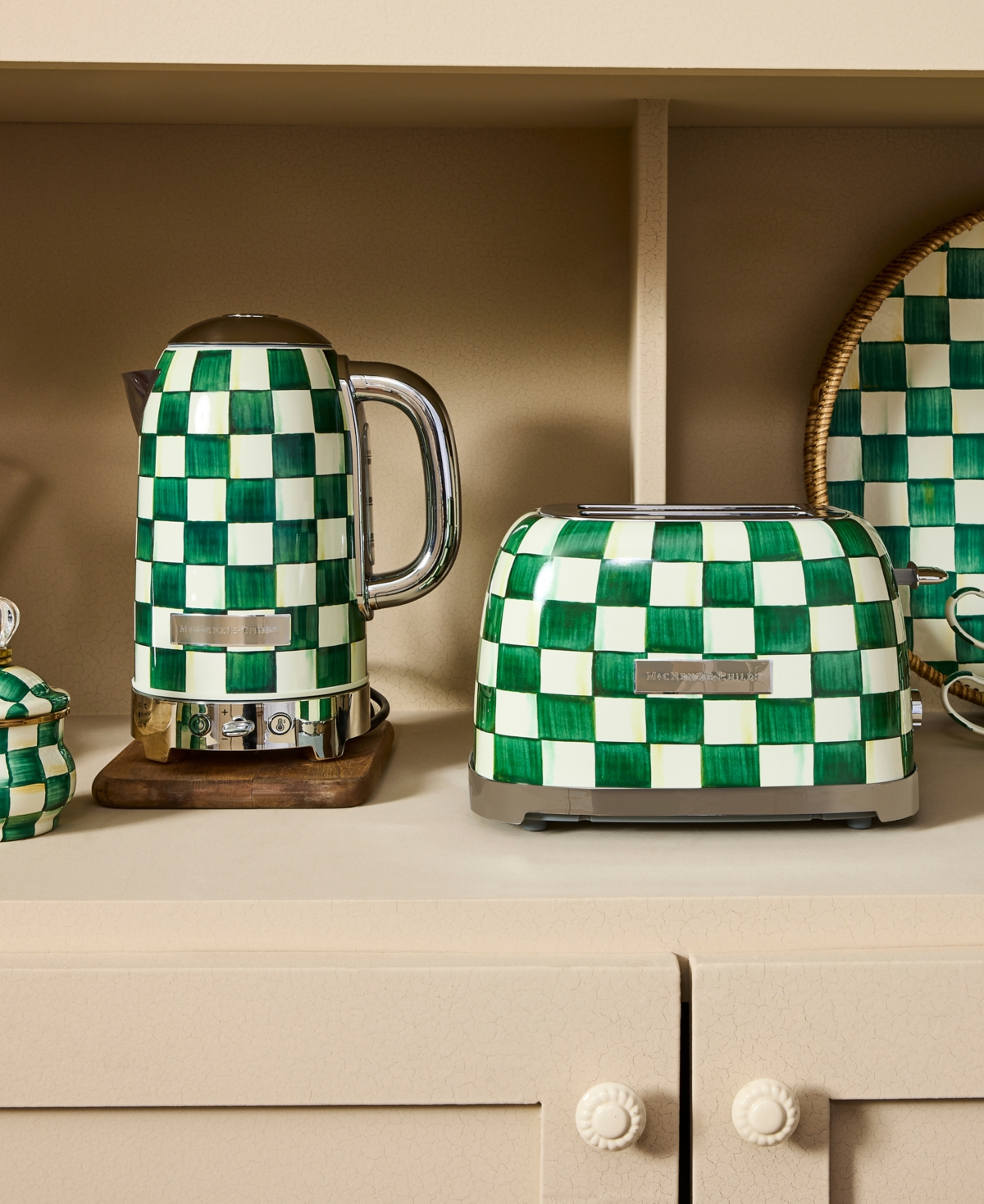 MacKenzie-Childs Emerald Check 2-Slice Toaster