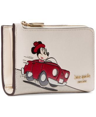 Disney | Macy's Minnie Mouse Zip-Top Leather Wallet , Macy's Exclusive