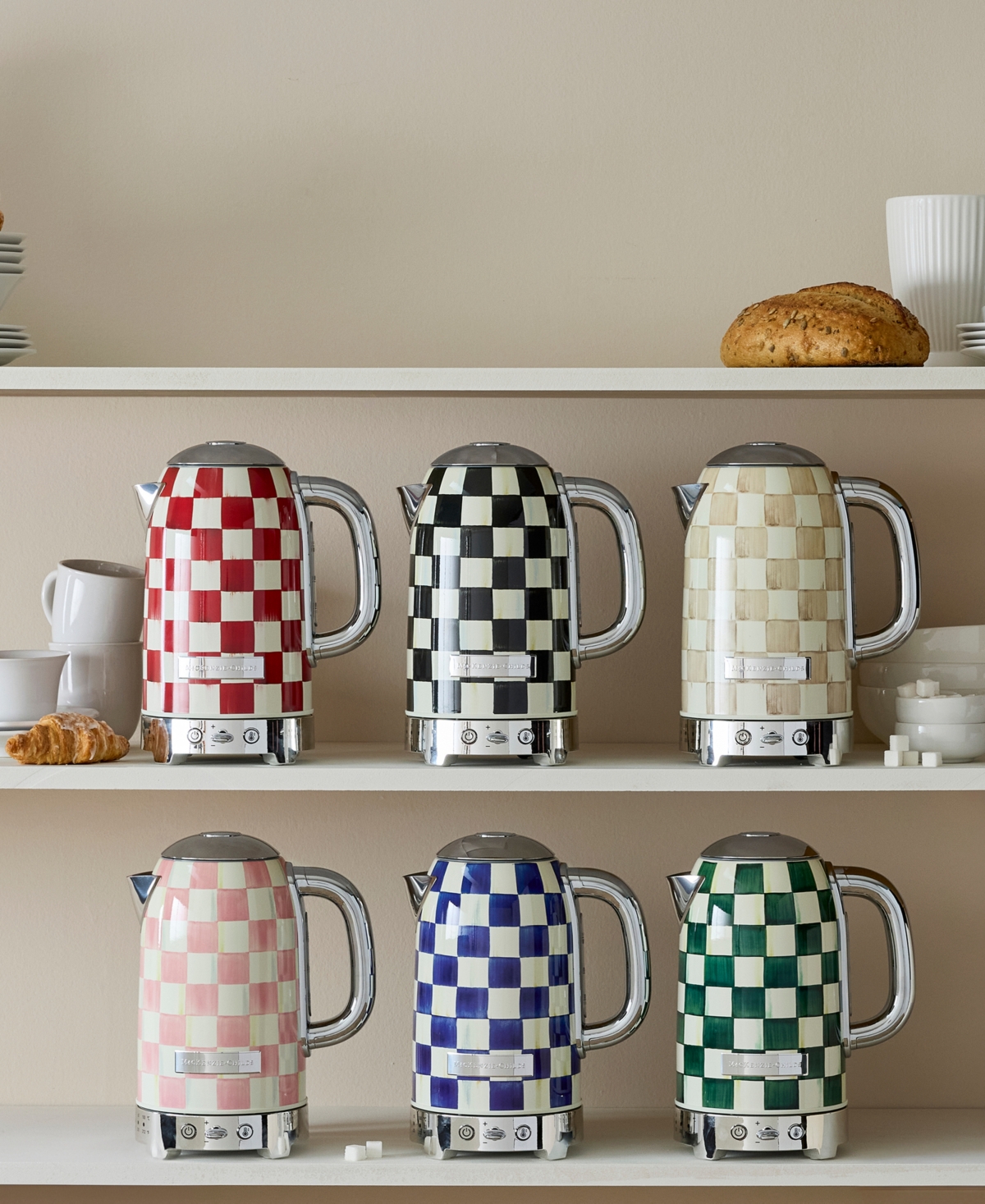 MacKenzie-Childs Courtly Check Electric Kettle