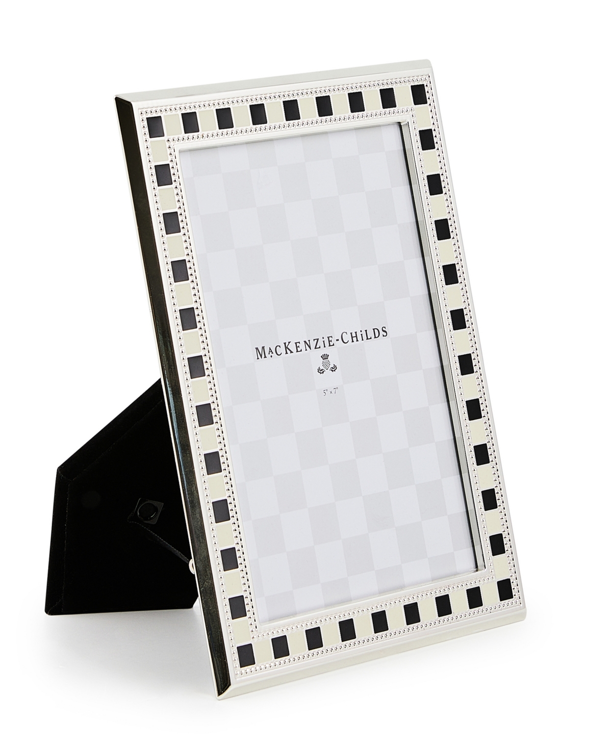 Mackenzie-childs Mackenzie Childs Celebrate Check 5 X 7-inch Picture Frame In Multi