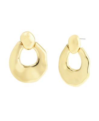 Gold Vintage Doorknocker Earrings