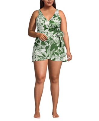 Women's Side Tie Mini Swim Dress Swimsuit