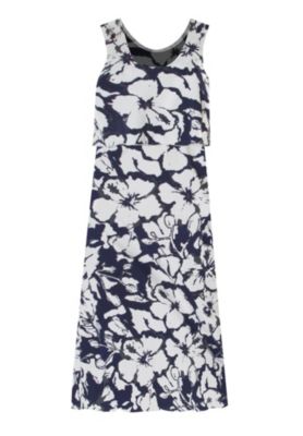 Plus Size Layered Popover Maxi Dress