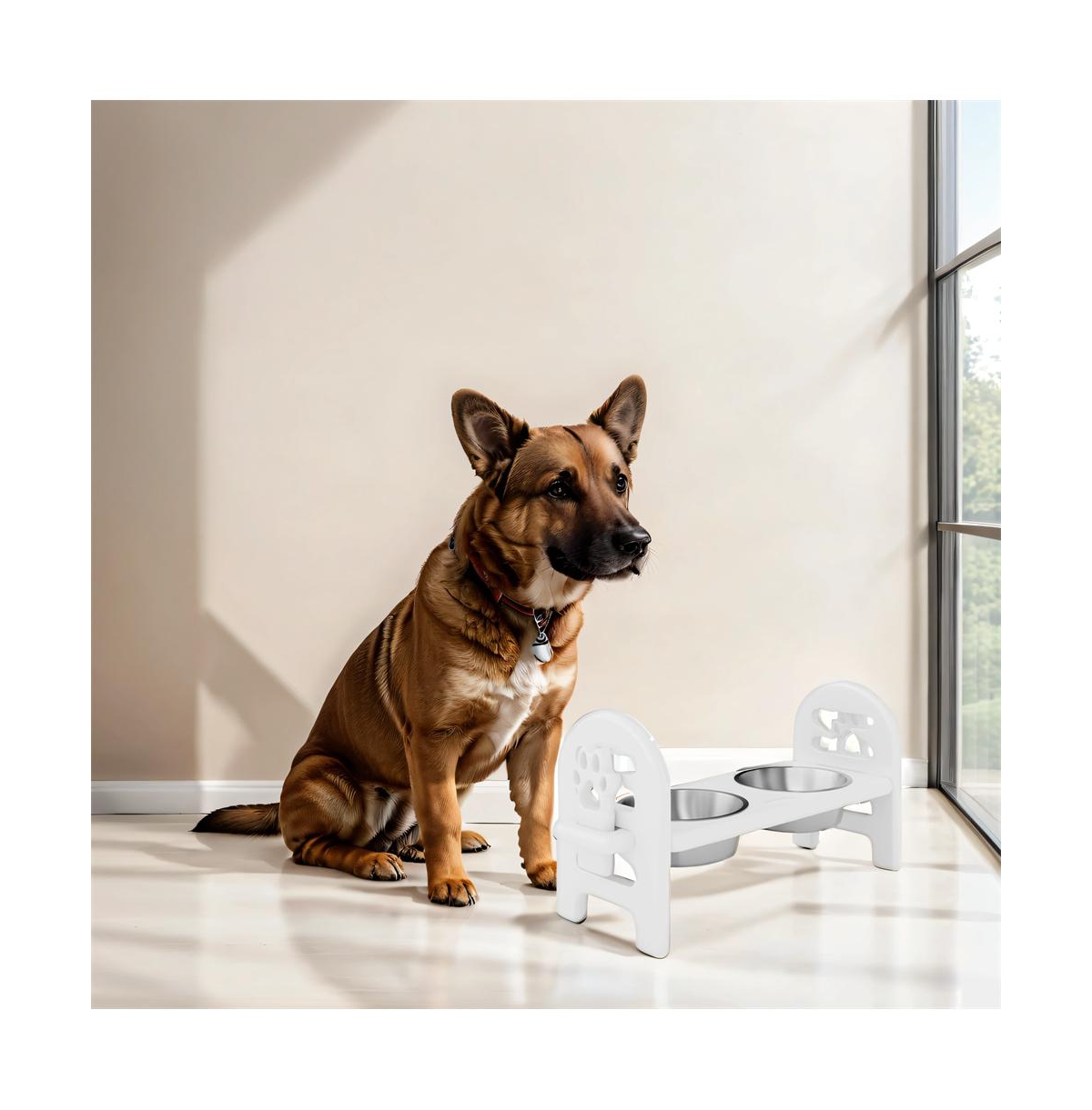 Aostirmotor Multi-Functional Adjustable Pet Dish Outdoor Indoor Use Non-Slip Base & Compact Storage