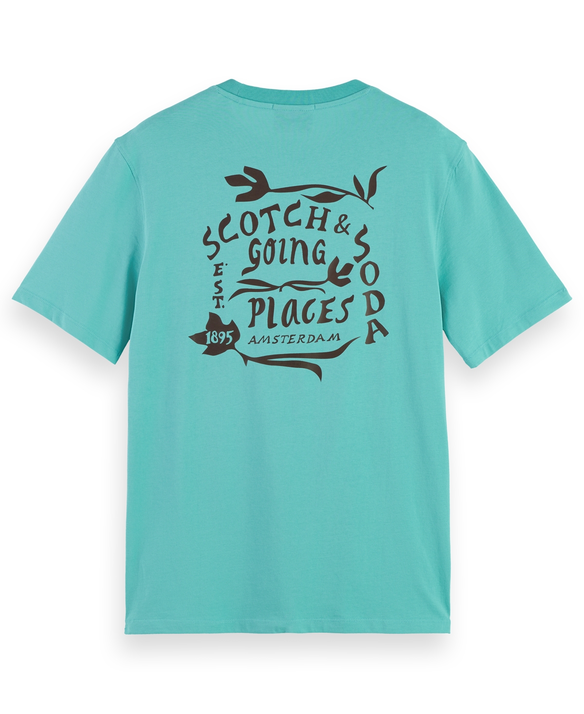 Scotch & Soda Men's Short Sleeve Logo Graphic Crewneck T-shirt In Green