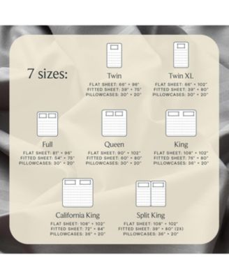 4-PC Striped Silky Soft Cooling Deep Pocket Sheet Set, California King.