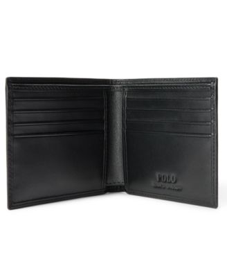 Men's Polo Bear Leather Billfold Wallet